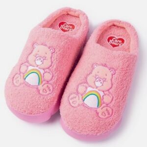 Care Bears Cozy Plush Memory Foam Indoor/Outdoor Slippers “Cheer Bear” Sz Medium